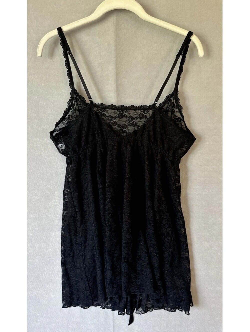 Hanky Panky After Midnight Baby Doll Camisole, Black Lace, 1X, Never Worn - Picture 2 of 5